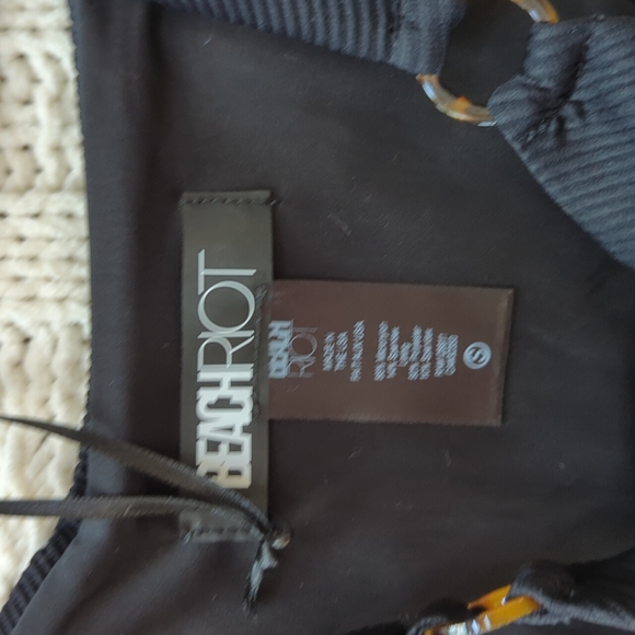 BNWT Beach Riot Island Bikini Bottoms Black Ribbed - Picture 5 of 9